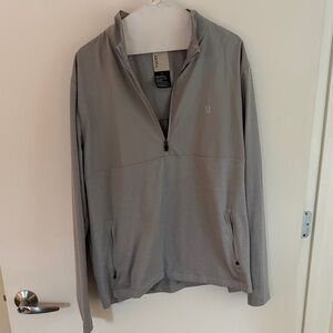Vuori Light Gray Quarter-Zip Pullover